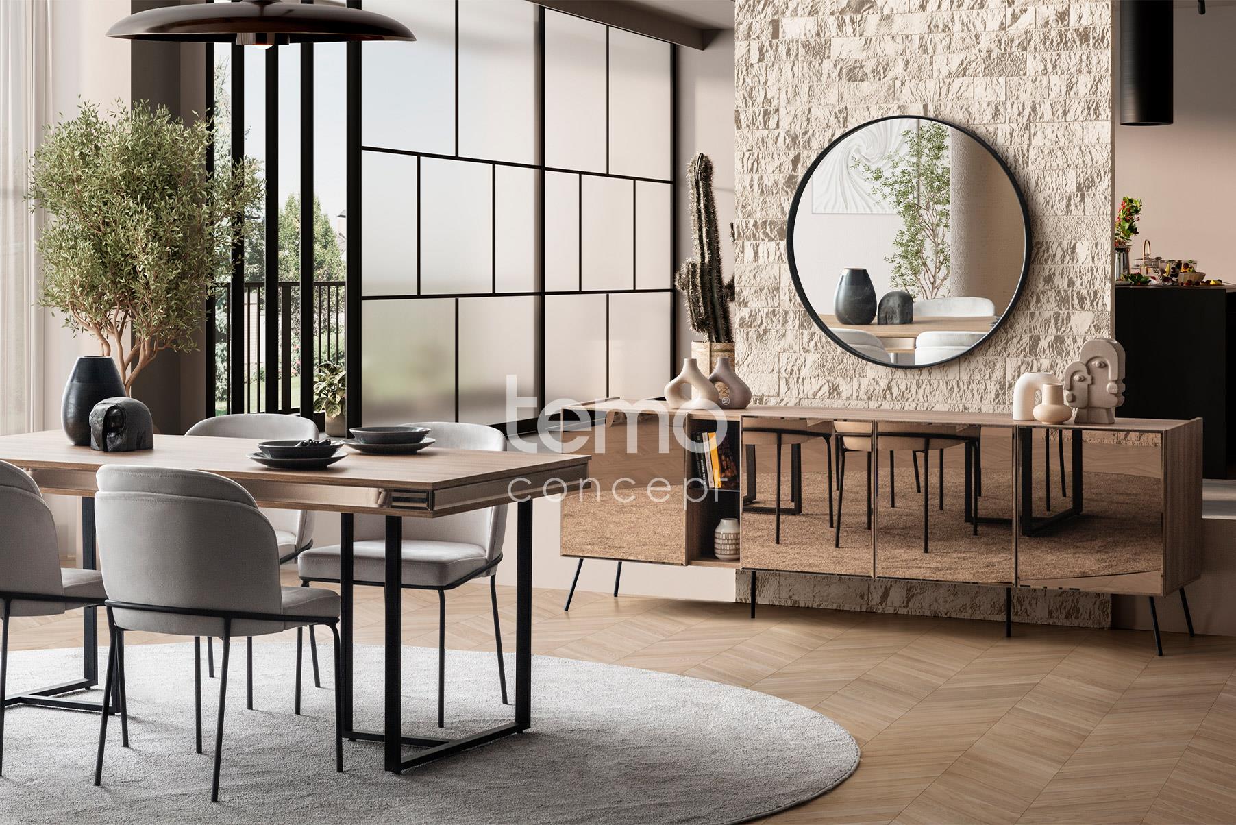 Bronze Ceviz Yemek Odası