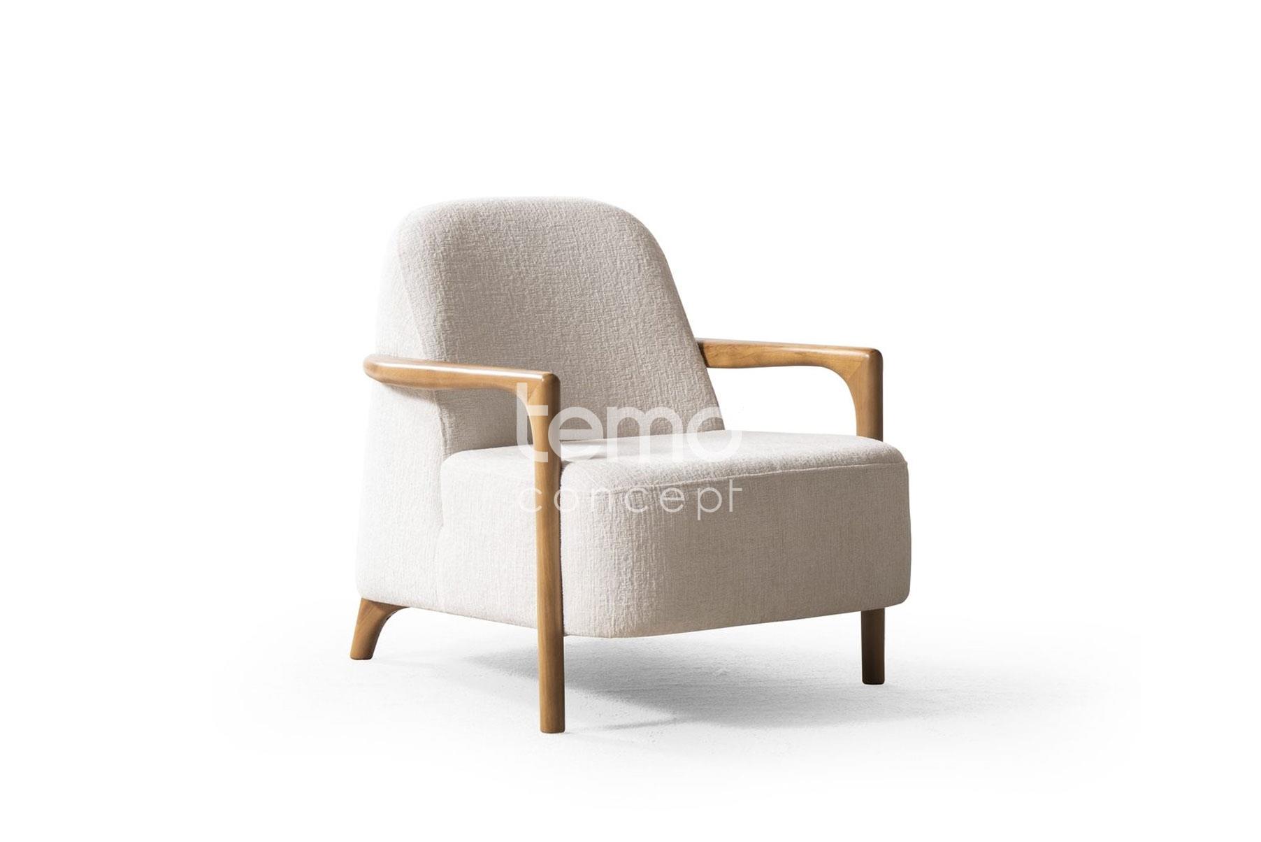 Linda Ahşap Kollu Tekli Koltuk