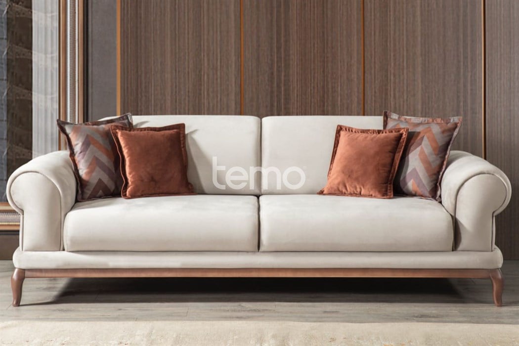 Long Lükens Üçlü Koltuk