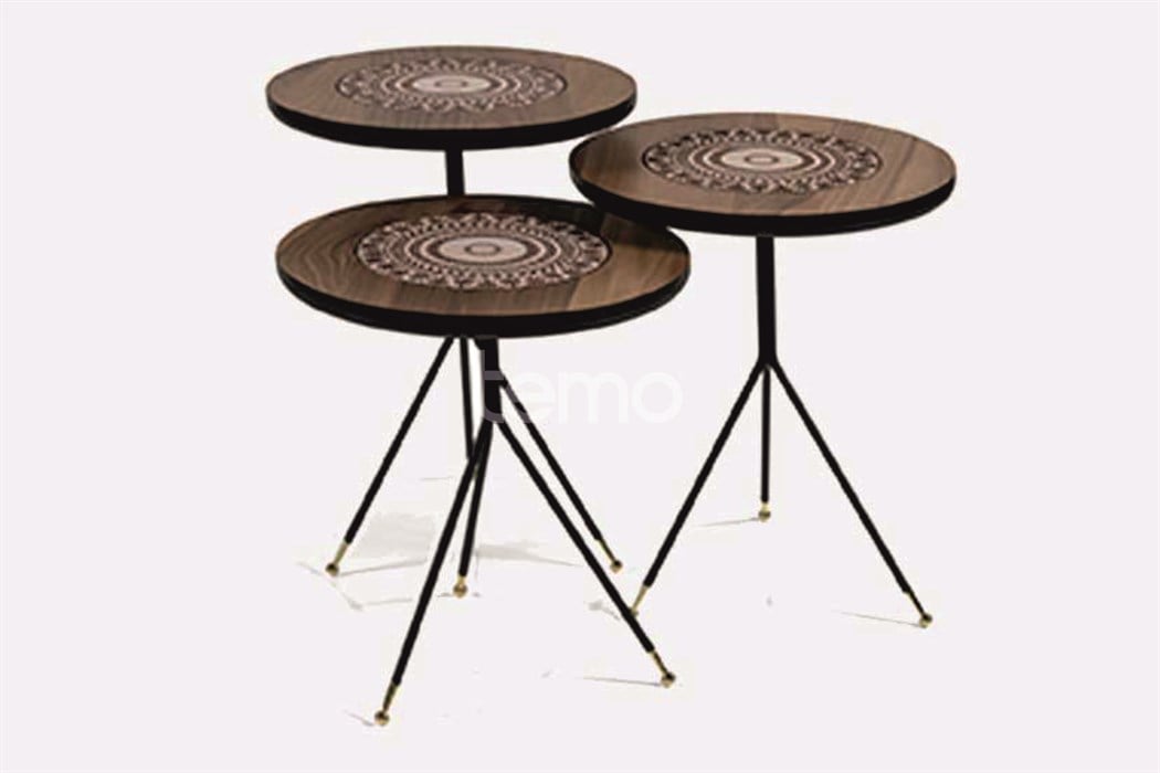 MANDALA WALNUT ZİGON SEHPA