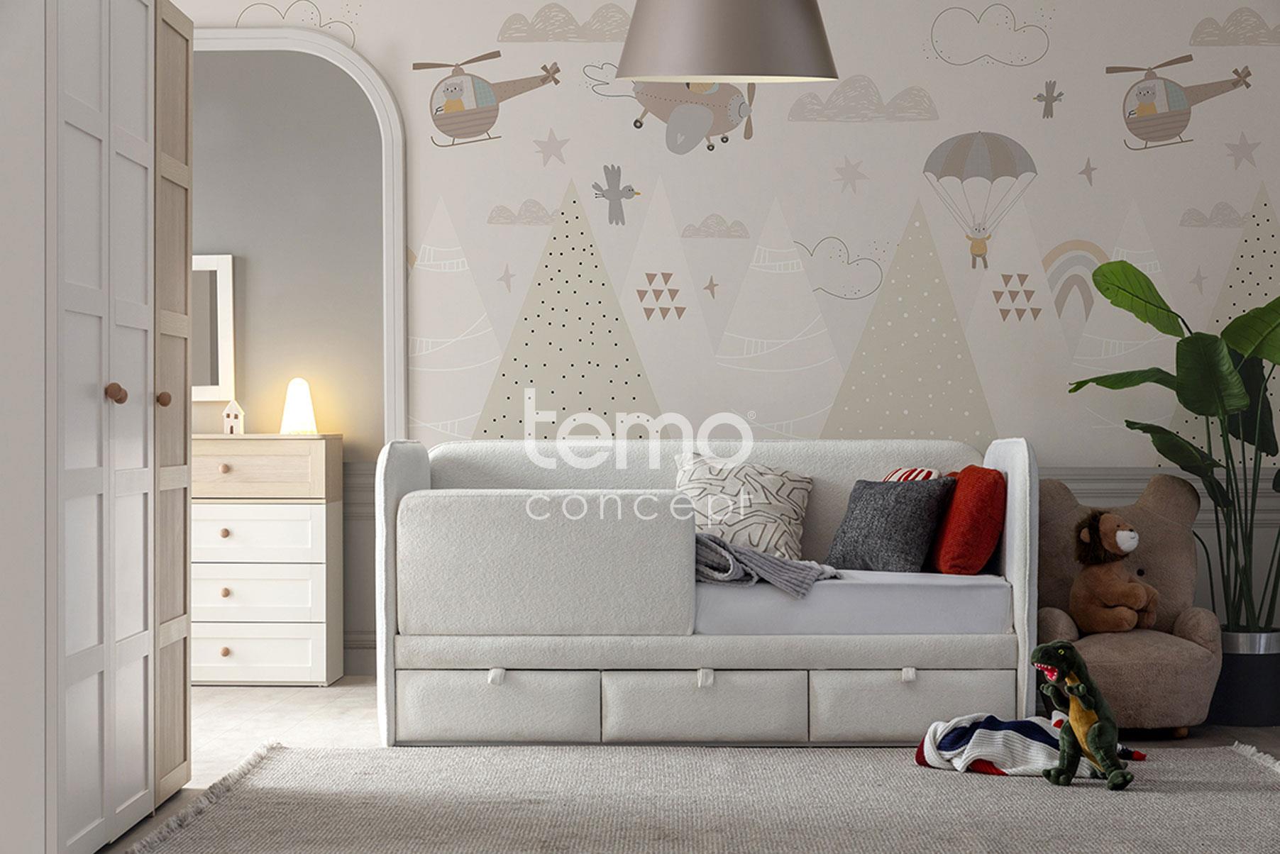 Rose Kumaş Toddler Karyola