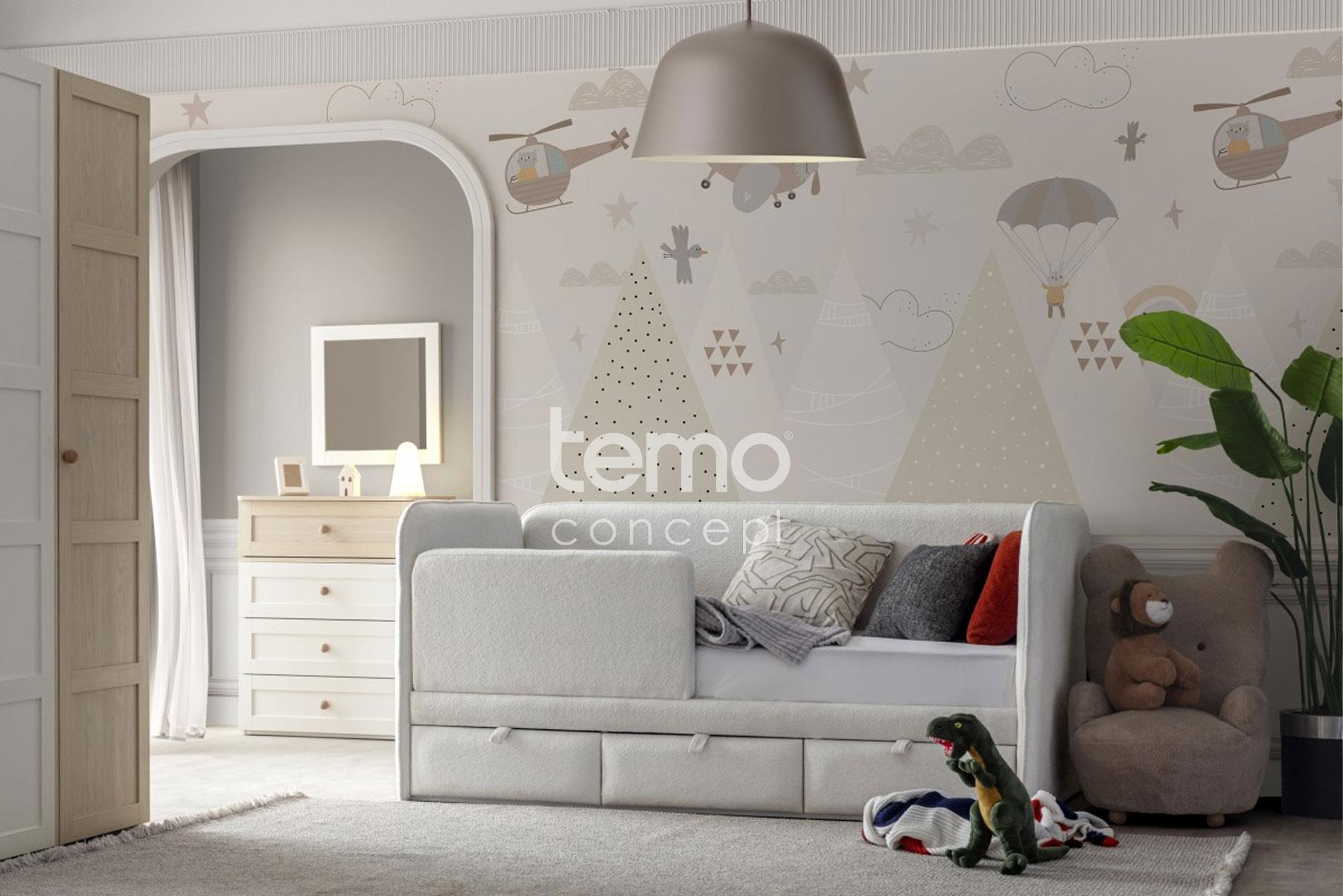 Rose Kumaş Toddler Karyola