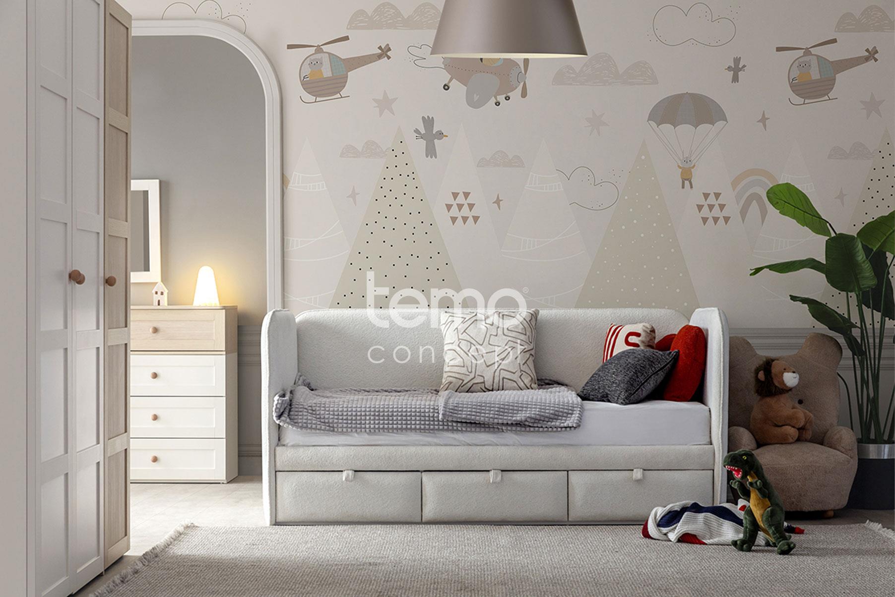 Rose Kumaş Toddler Karyola