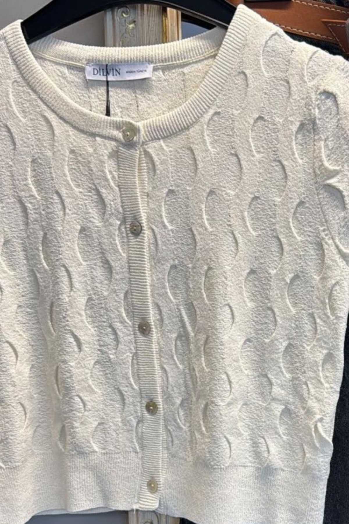 Dilvin Mini Hırka Ekru