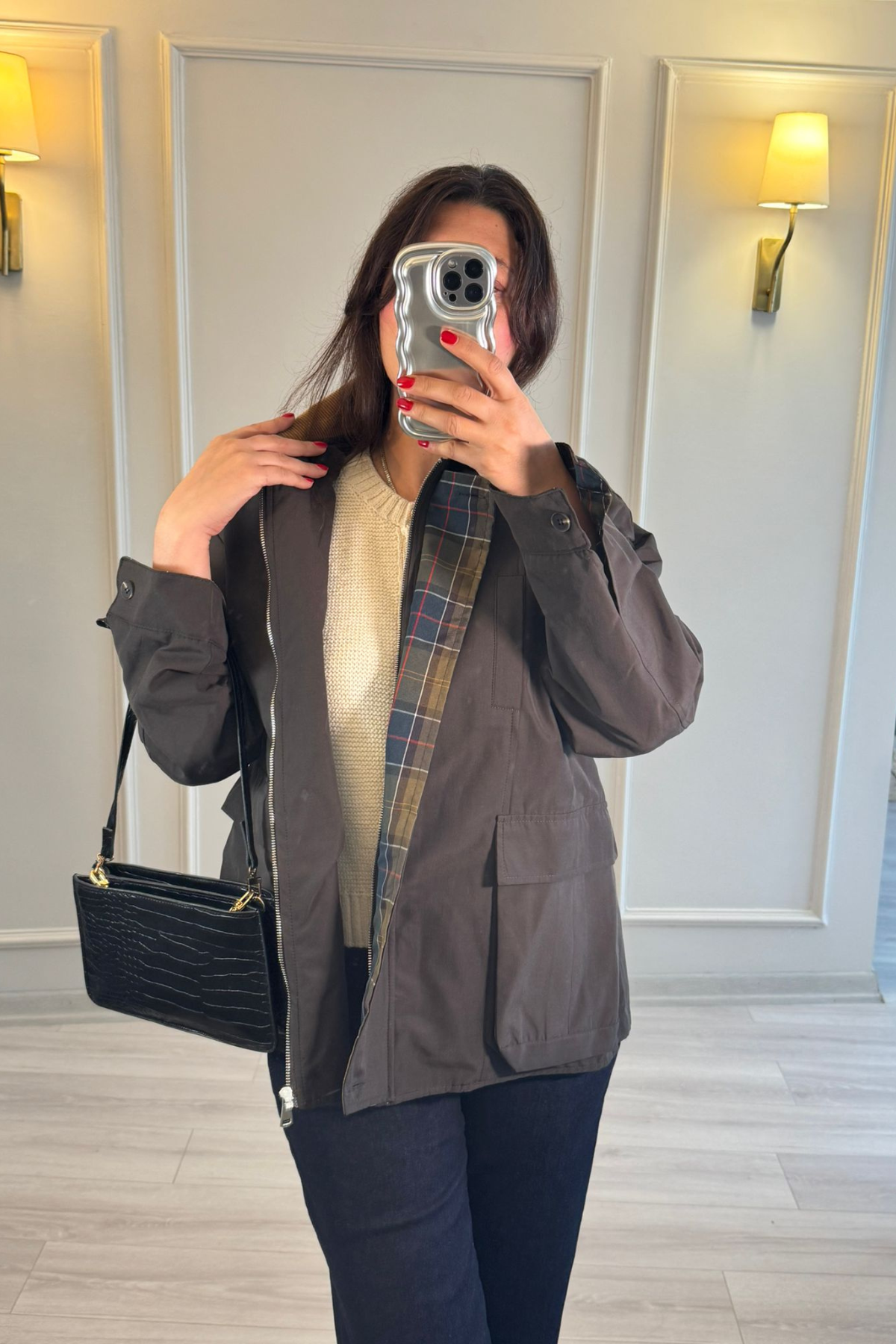 Ekoseli Parka Mont Acı Kahve