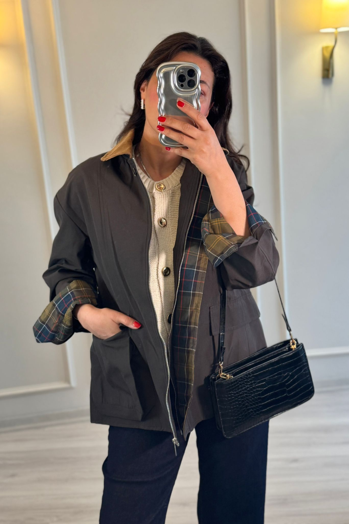 Ekoseli Parka Mont Acı Kahve