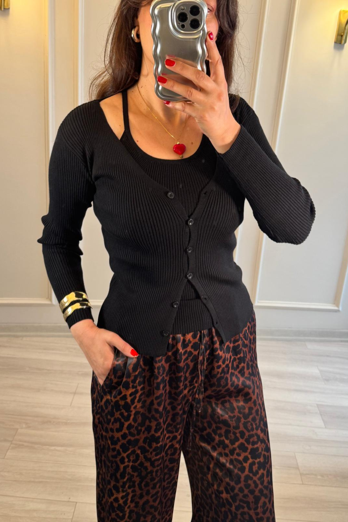 İkili Triko Takım Siyah