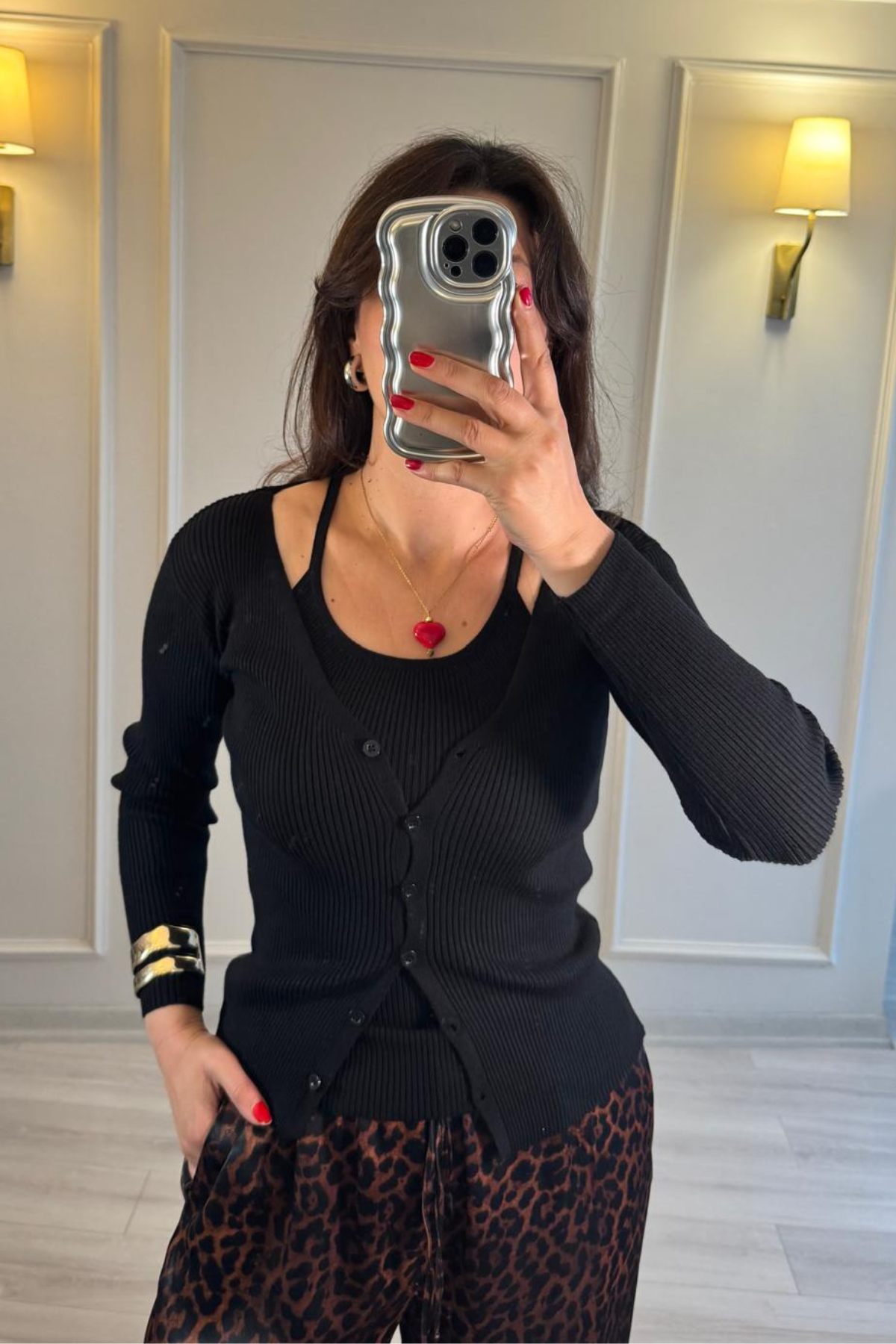 İkili Triko Takım Siyah