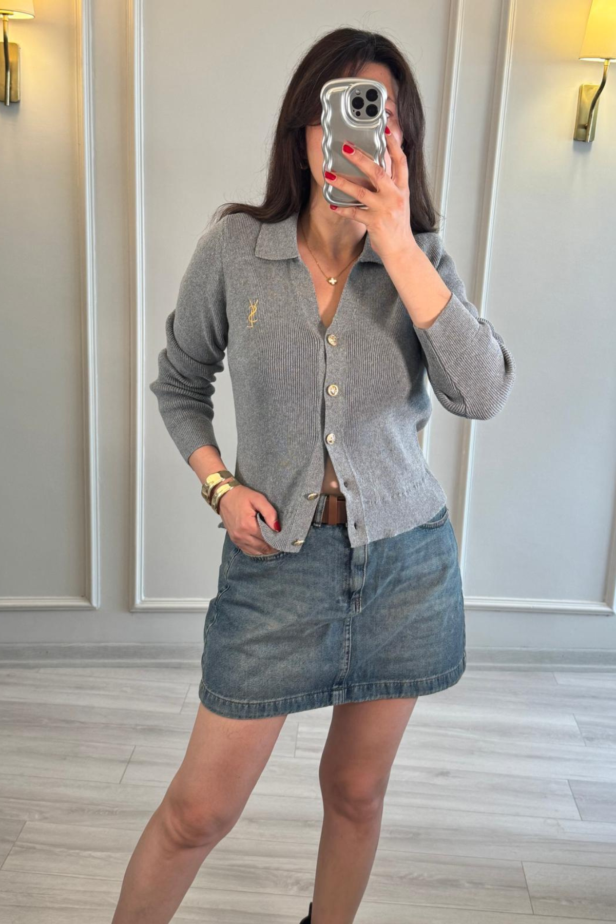 Marka Model Hırka Gri