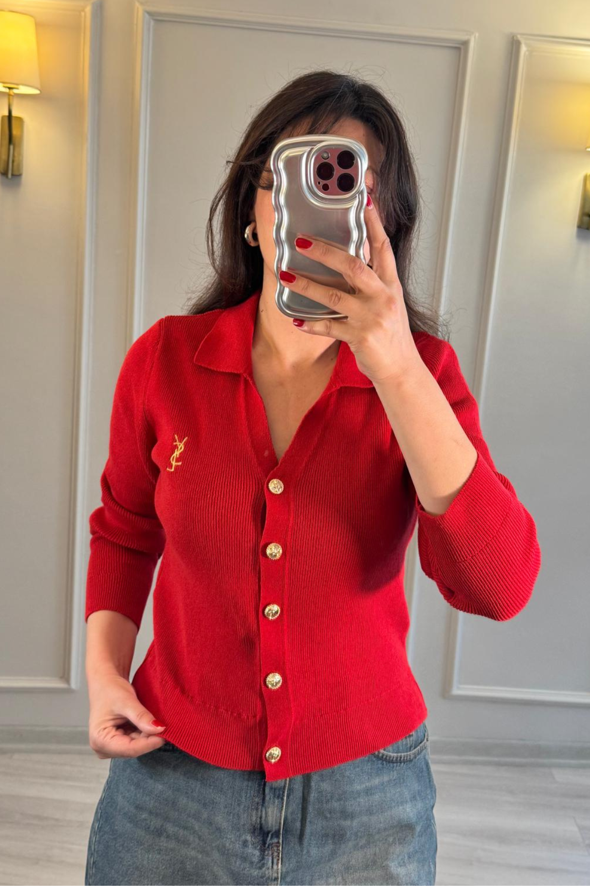 Marka Model Hırka Kırmızı