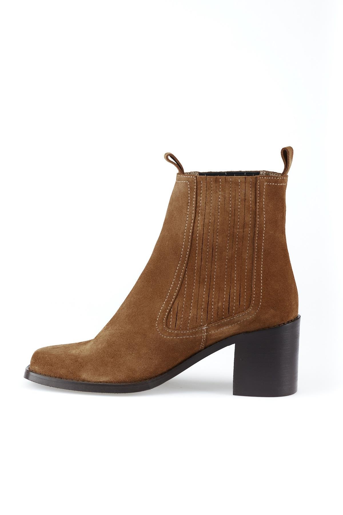 Glaza Kadın Taba Hakiki Süet Deri Günlük Bot