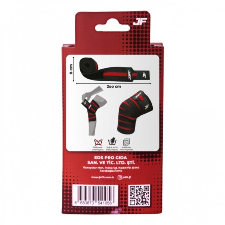 JoFit Knee Wraps Siyah - Kırmızı