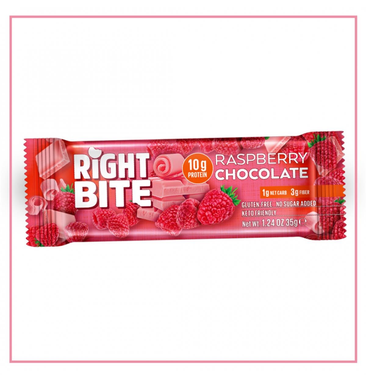 Right Bite Protein Chocolate Raspberry Chocolate 16 Adet x 35 Gram