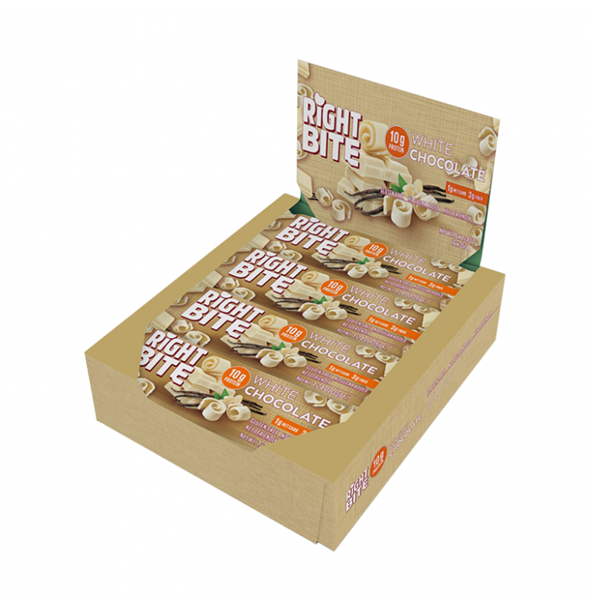 Right Bite Protein Chocolate White Chocolate 16 Adet x 35 Gram