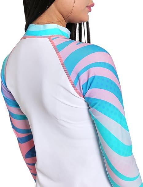 Arena 010043108 Rash Vest L/S Graphic Kadın Yüzücü T-Shirt