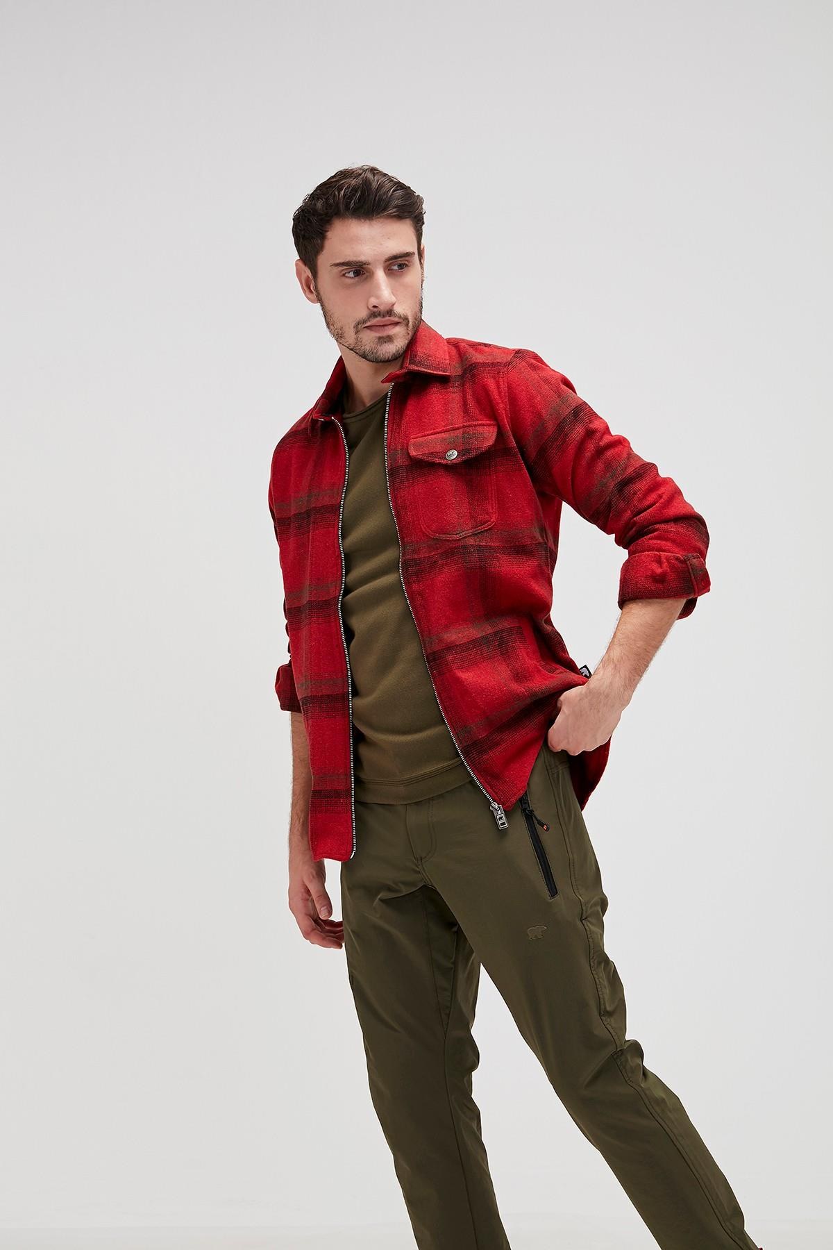Bad Bear 20.02.30.002-C26 Woodant Shirt Erkek Oduncu Gömlek