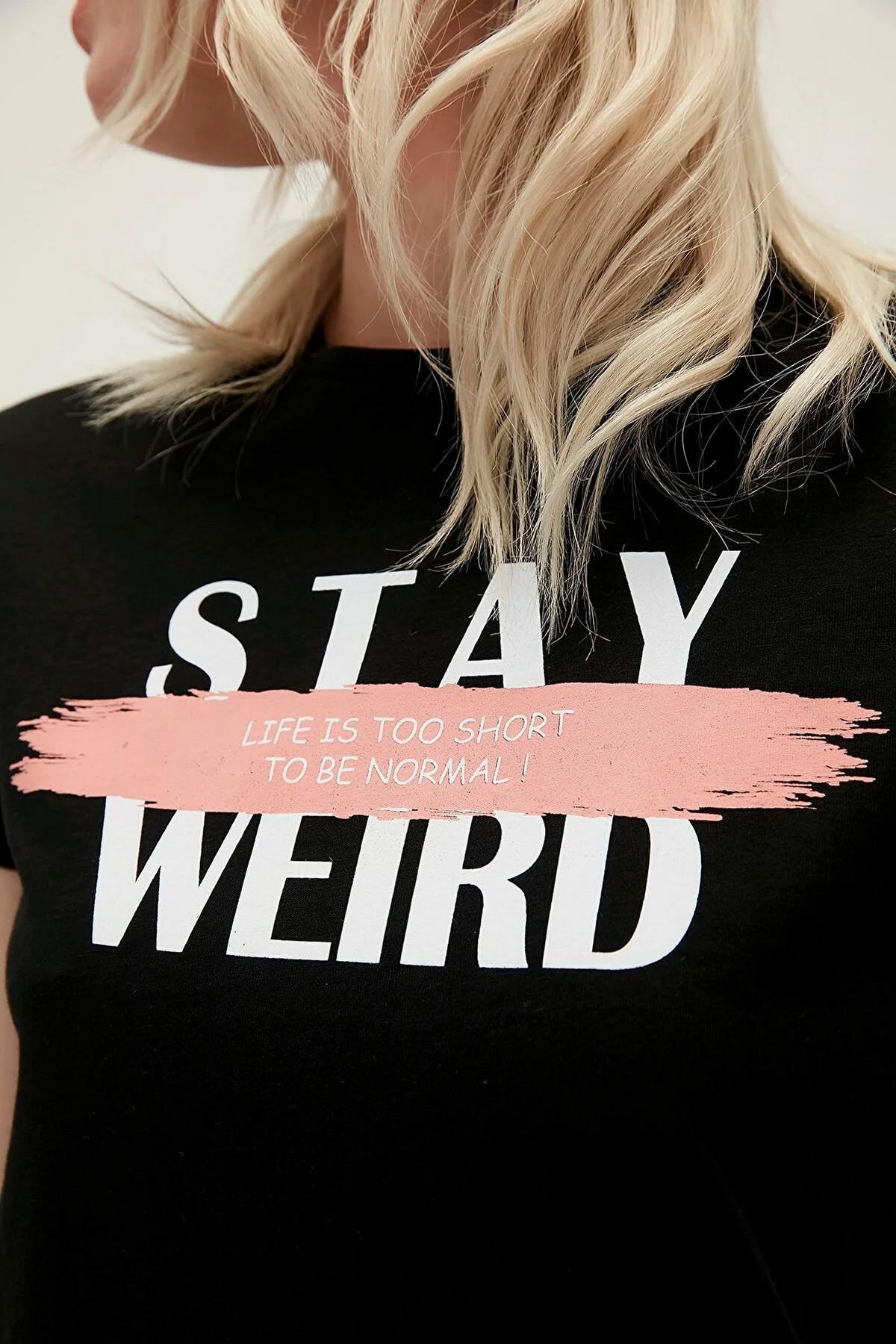 Bad Bear 21.03.07.008-C01 Stay Weird Tee Kadın Tişört