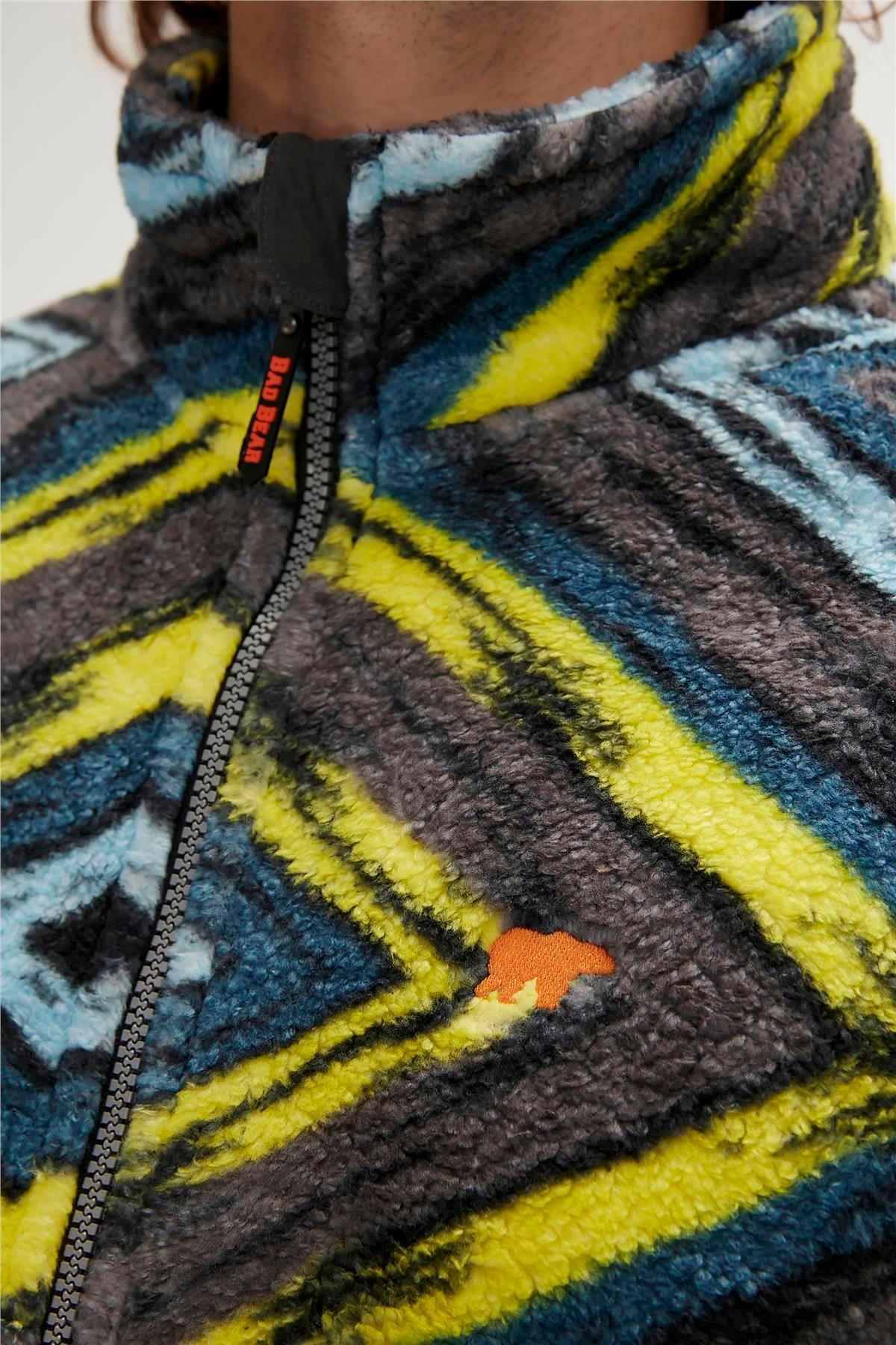 Bad Bear 23.02.29.002-C02 Afro Full-Zip Erkek Peluş Polar