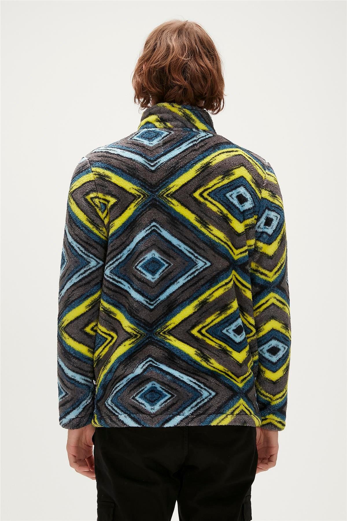 Bad Bear 23.02.29.002-C02 Afro Full-Zip Erkek Peluş Polar