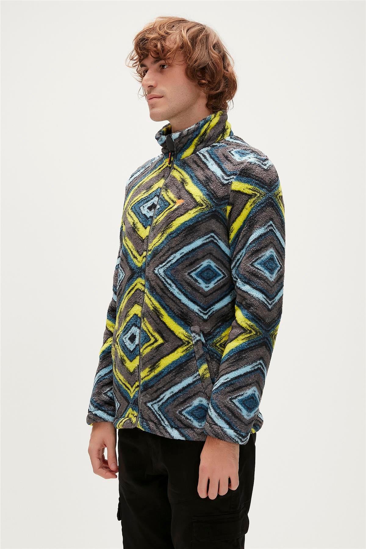 Bad Bear 23.02.29.002-C02 Afro Full-Zip Erkek Peluş Polar