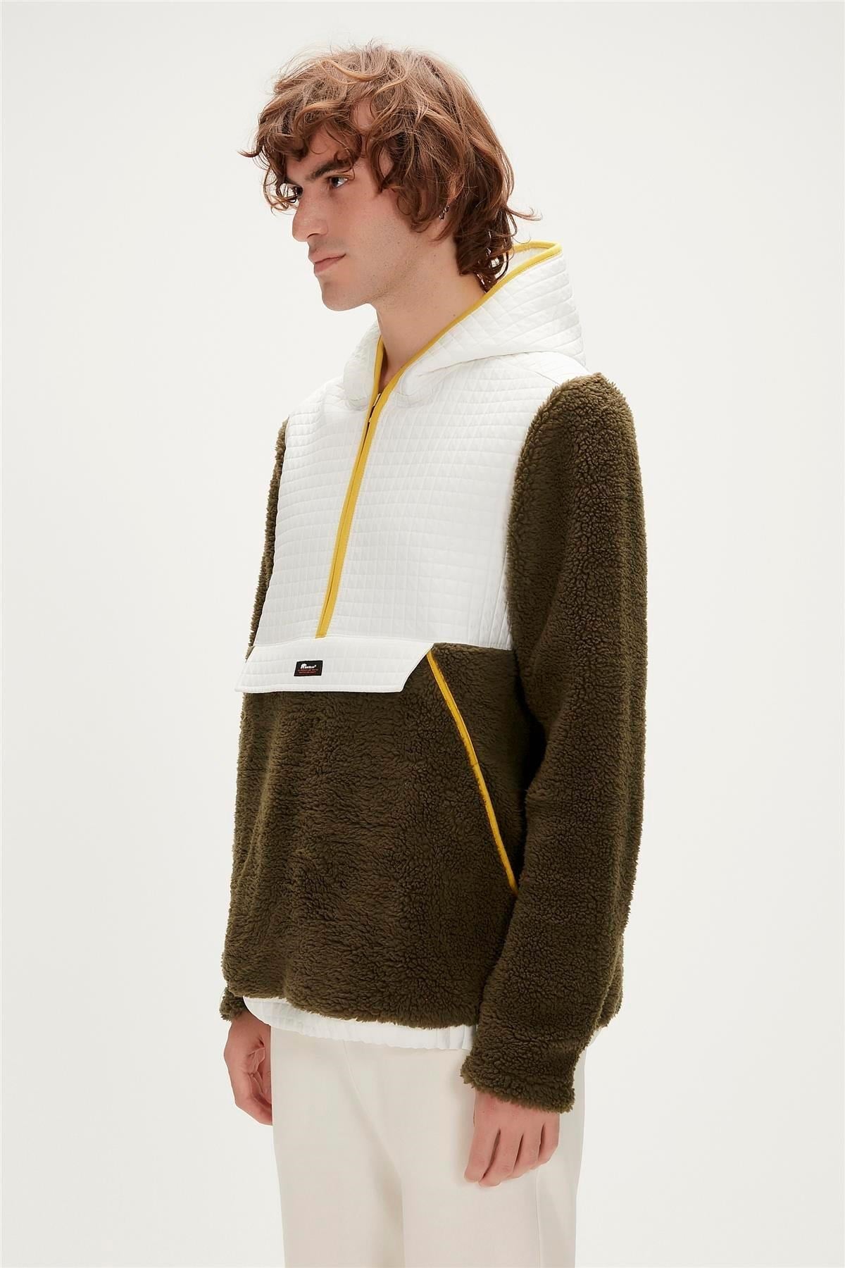 Bad Bear 23.02.29.007-C70 Leonard Half-Zip Erkek Peluş Polar