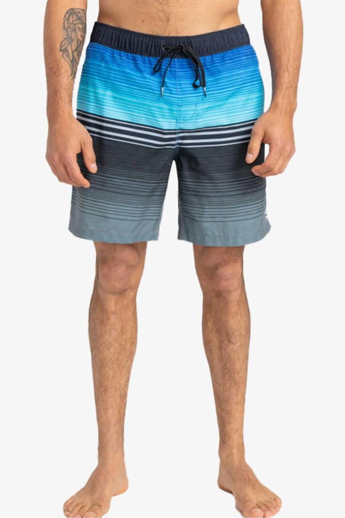 Billabong EBYJV00103-BLU All Day Htr Stripe Lb Erkek Şort Mayo