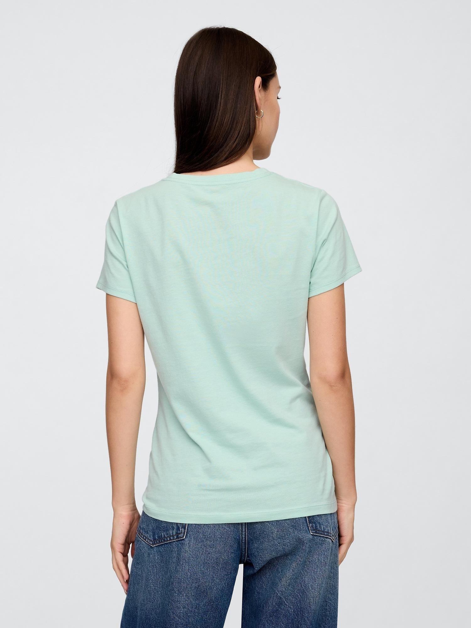 GAP 729555013 V-Ss Logo Classic Tee Kadın Tişört