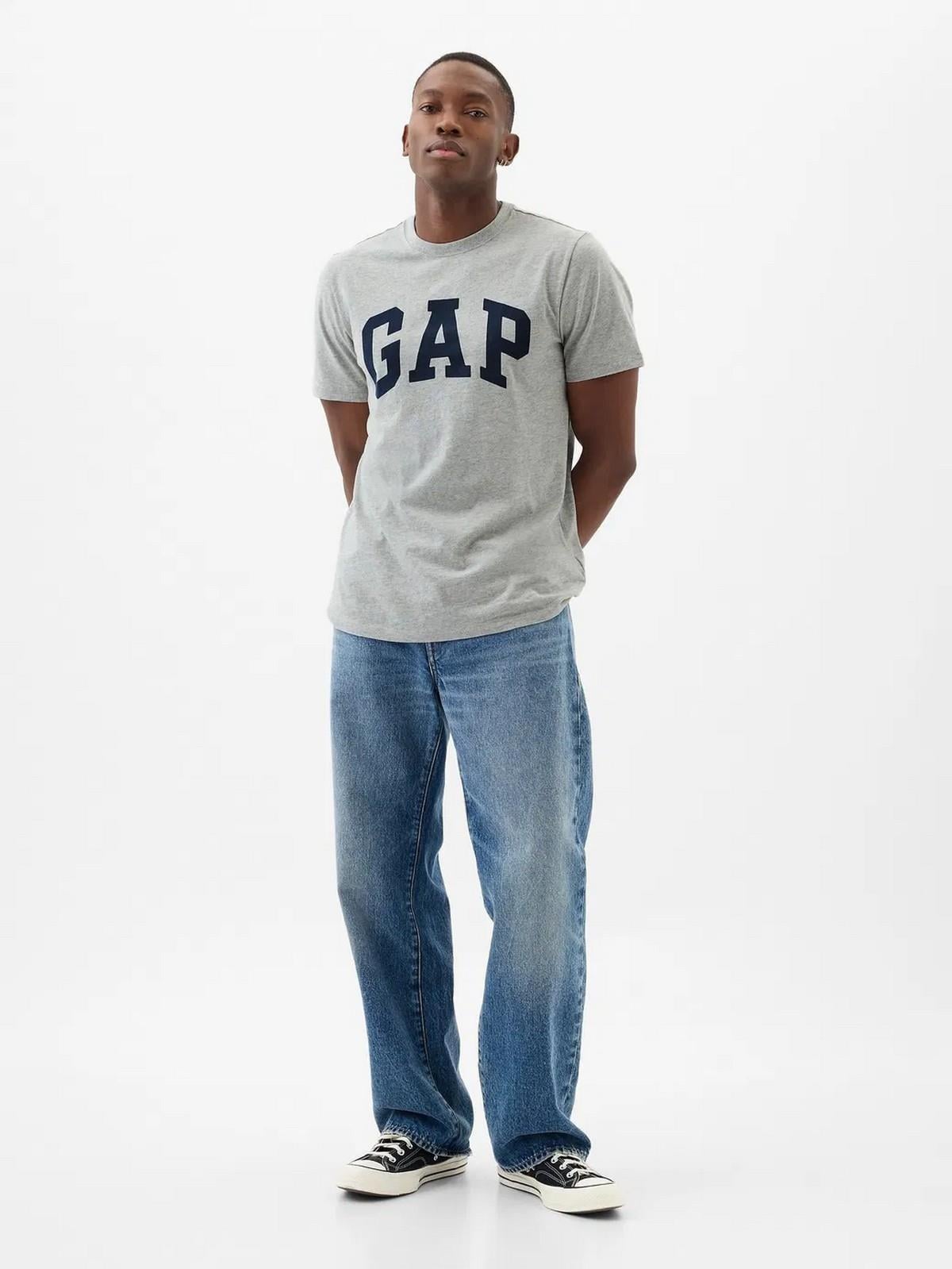 GAP 856659000 V-Everyday Soft Basic Logo T Erkek Tişört