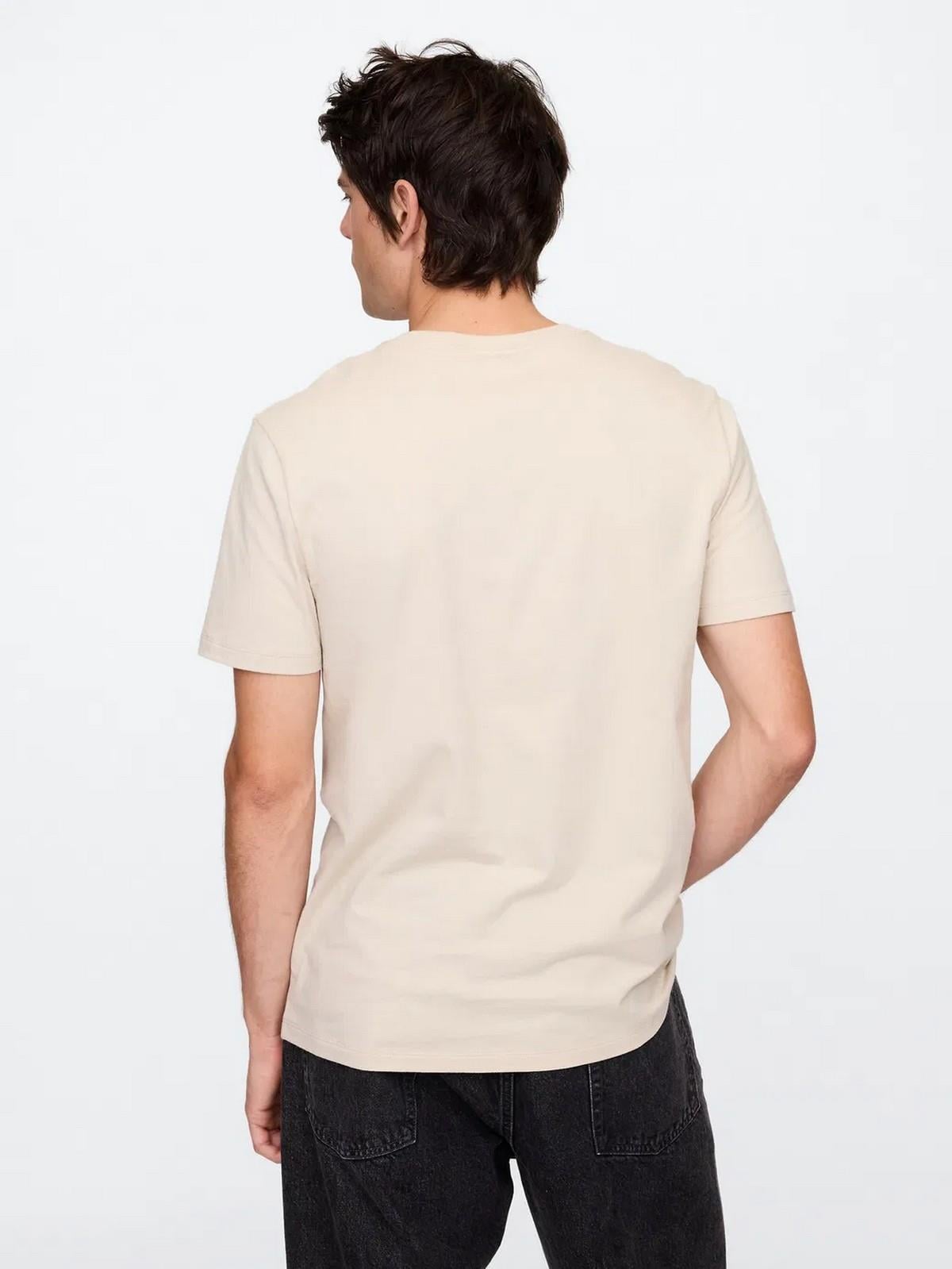 GAP 856659023 V-Everyday Soft Basic Logo T Erkek Tişört