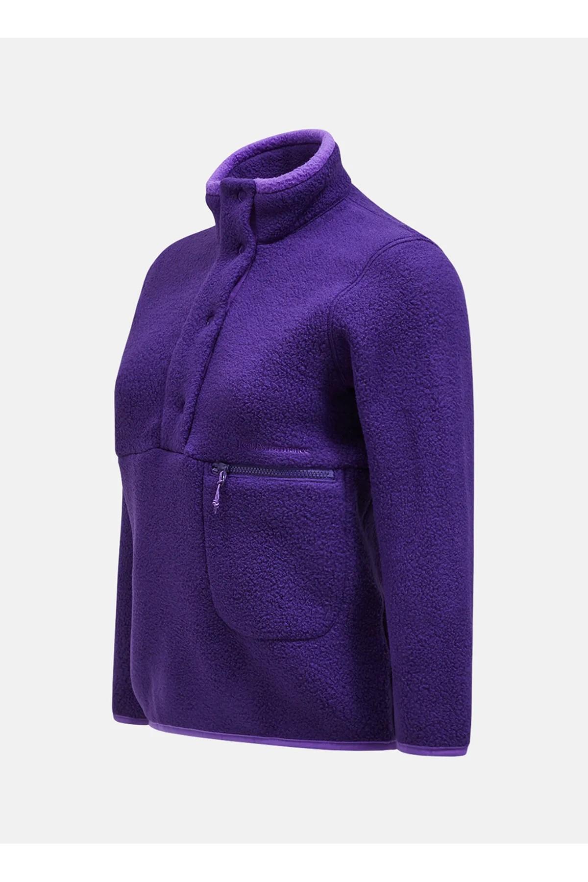 Peak Performance G78130120 W Fleece Snap T-Neck Kadın Polar