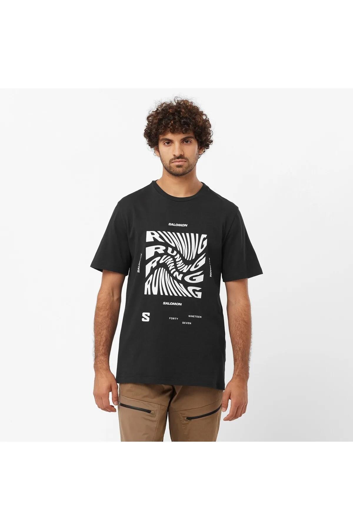 Salomon LC2218800 Running Graphic Ss Tee M Erkek Tişört