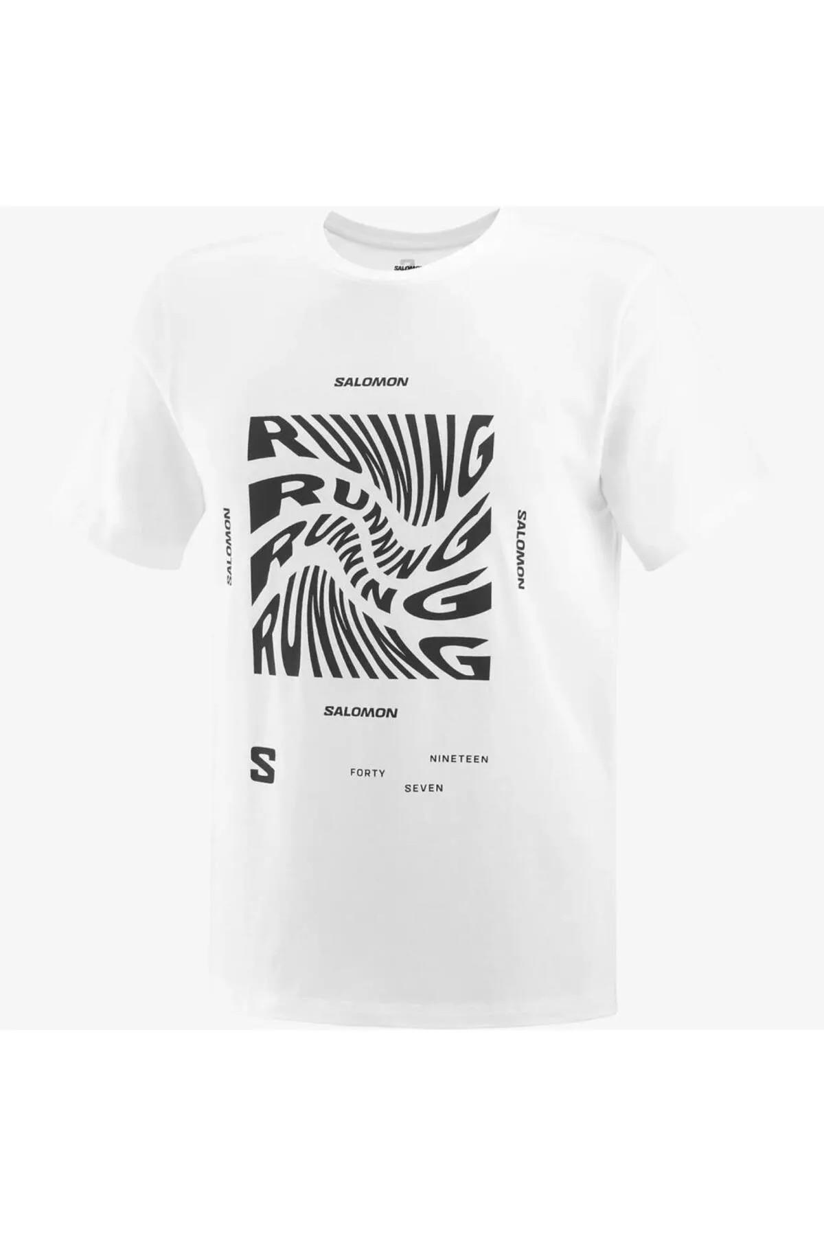 Salomon LC2218900 Running Graphic Ss Tee M Erkek Tişört