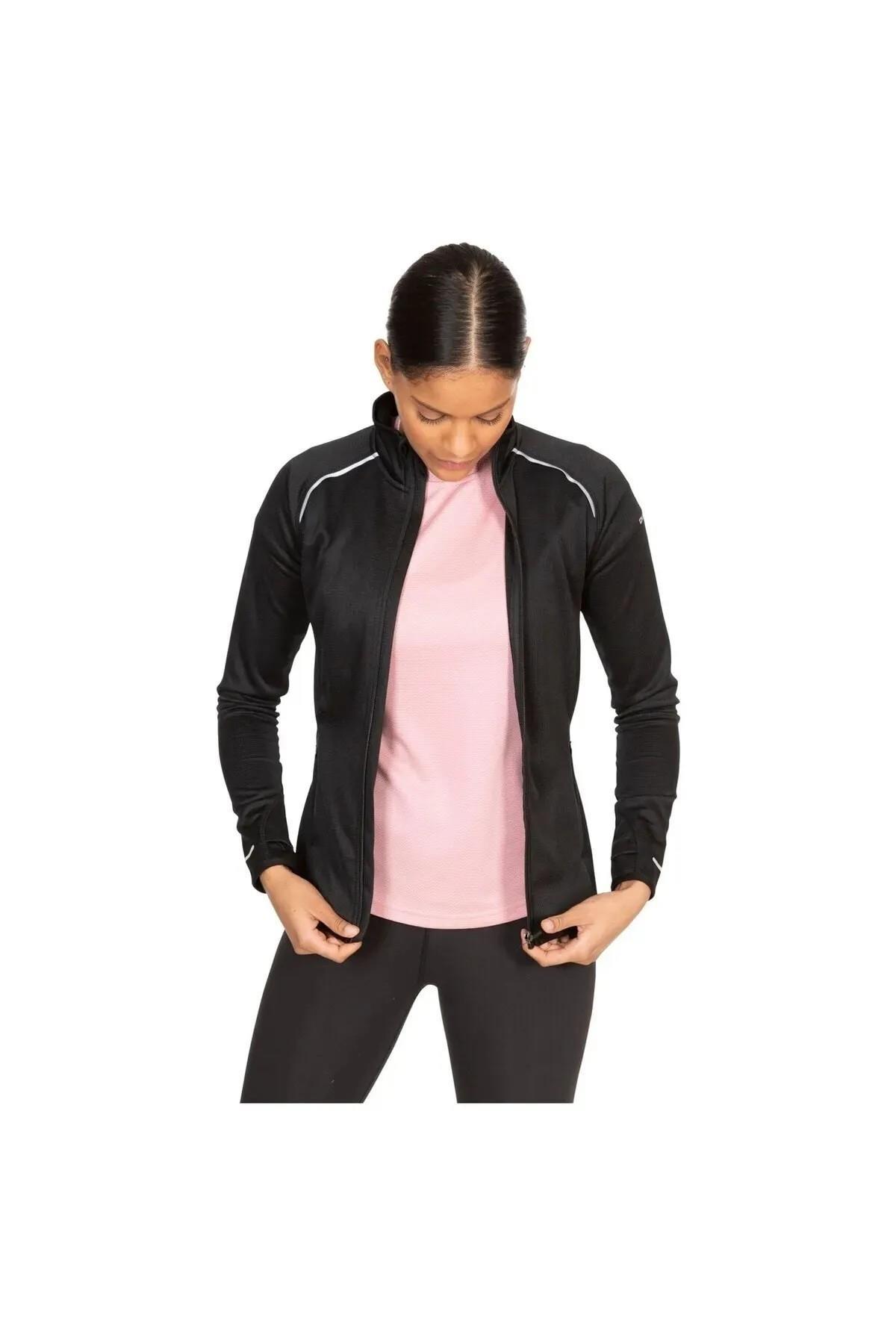 Trespass FATOLSTR0011-BLK Evie - Female Active Full Zip Top Tp75 Kadın Softshell Ceket