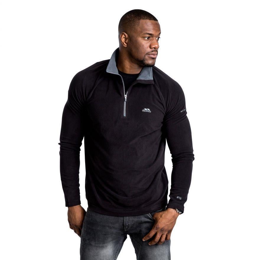 Trespass MAFLMFN10001-BLK Blackford - Male Microfleece At100 Erkek Polar