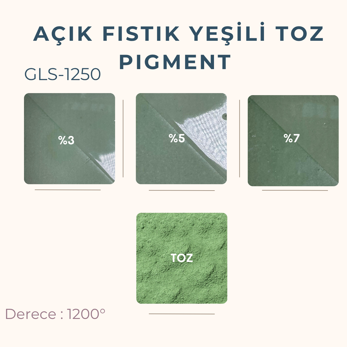 Açık Fıstık Yeşili Toz Pigment GLS-1250