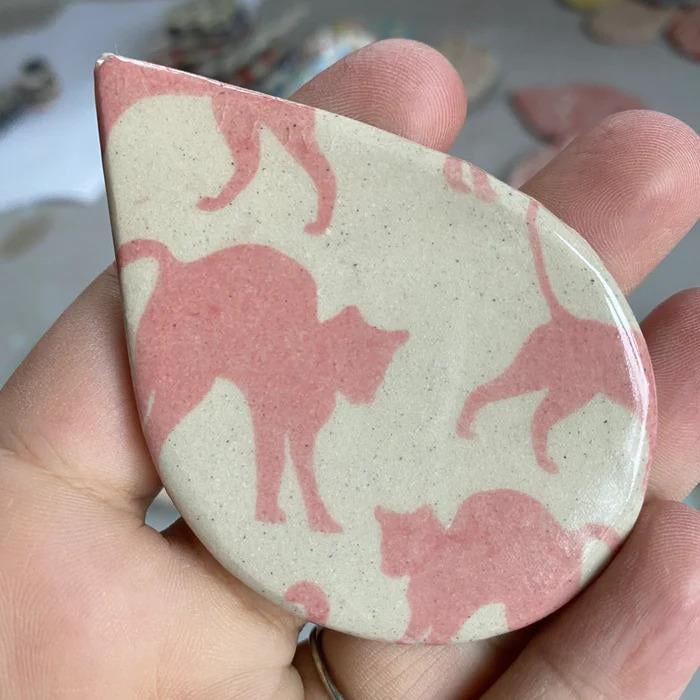 Cats-Underglaze Transfer Sheet - Pink-(52x39cm)
