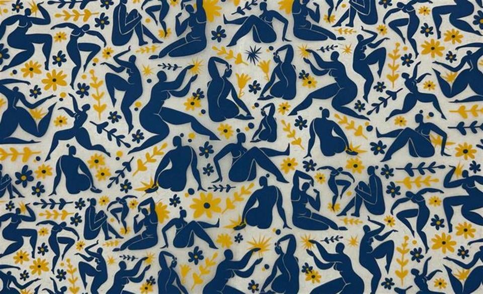 Dancing Ladies-Underglaze Transfer Sheet-Multi Colored-19 x 13 inch