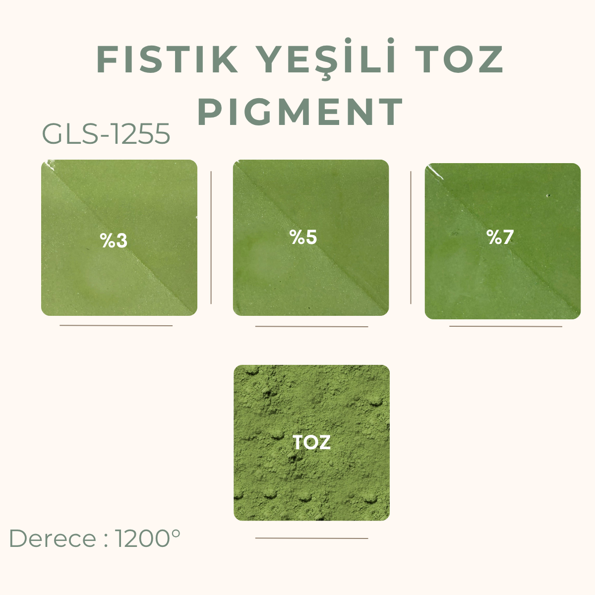 Fıstık Yeşili Toz Pigment GLS-1255
