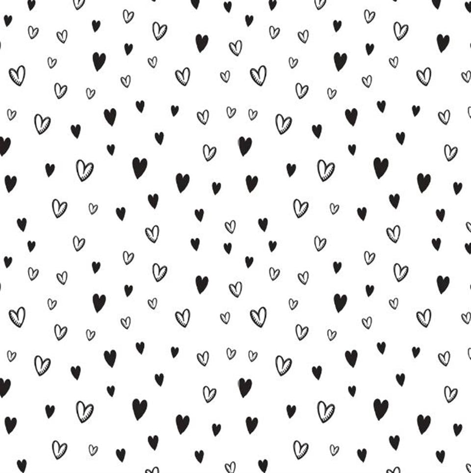 Underglaze Transfer-Heart-Black (9 X 6.5 İnch)