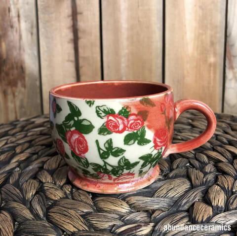 UNDERGLAZE TRANSFER - Red Rose 19 x 13 inch