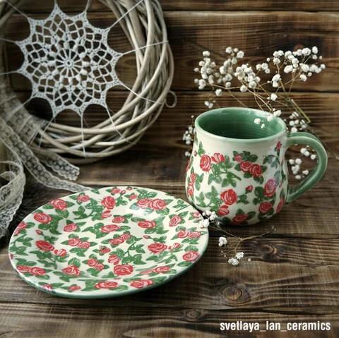 UNDERGLAZE TRANSFER - Red Rose 19 x 13 inch