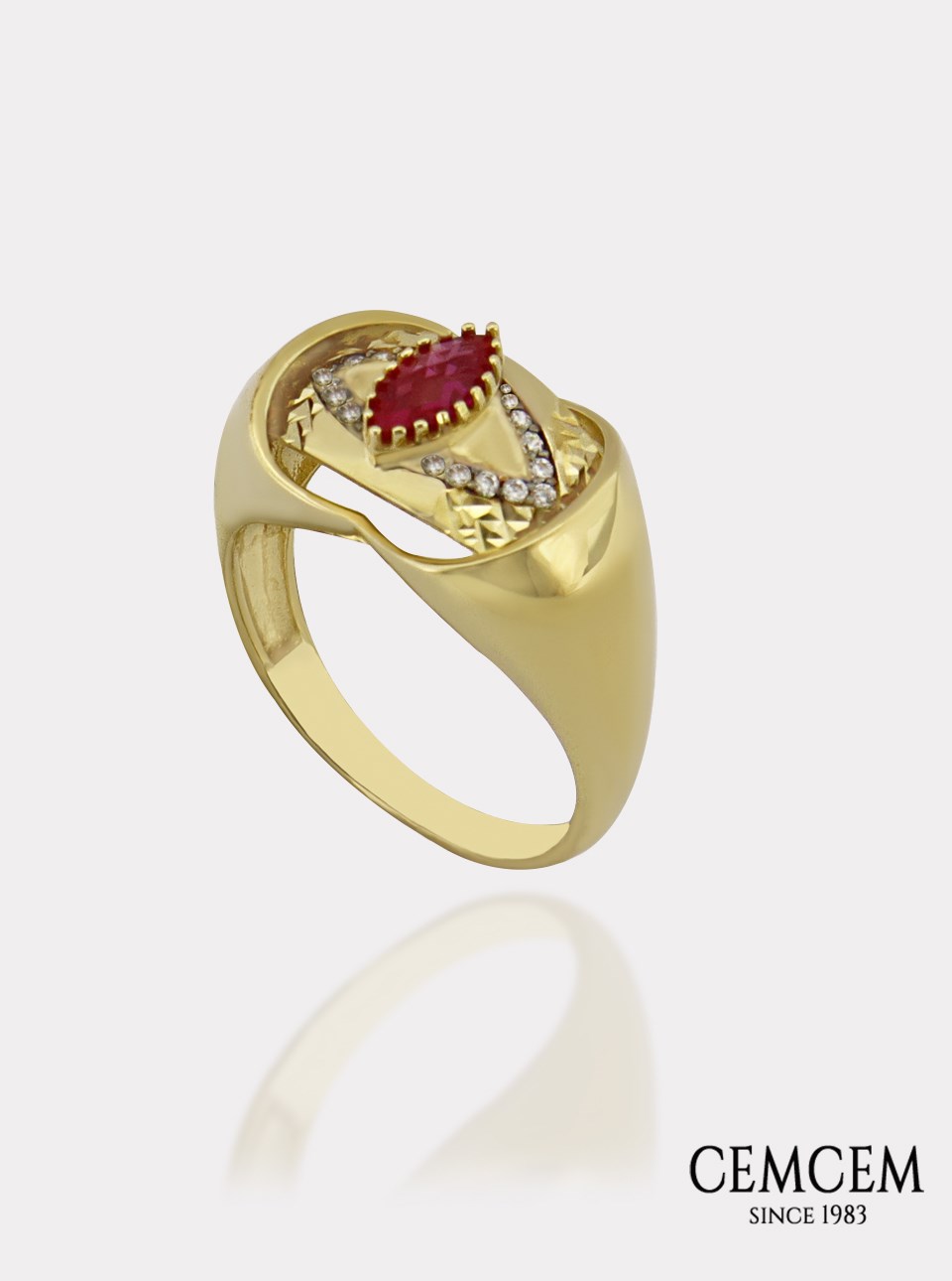 Cemcem Equant Red I YüzükCemcem Equant Red I YüzükRENKLİ TAŞLI YÜZÜKCEMCEM