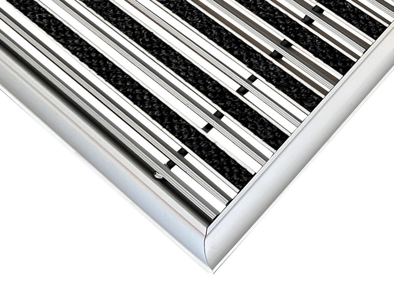 20mm Alüminyum Şeritli Profil Alüminyum Paspas Çerçeveli