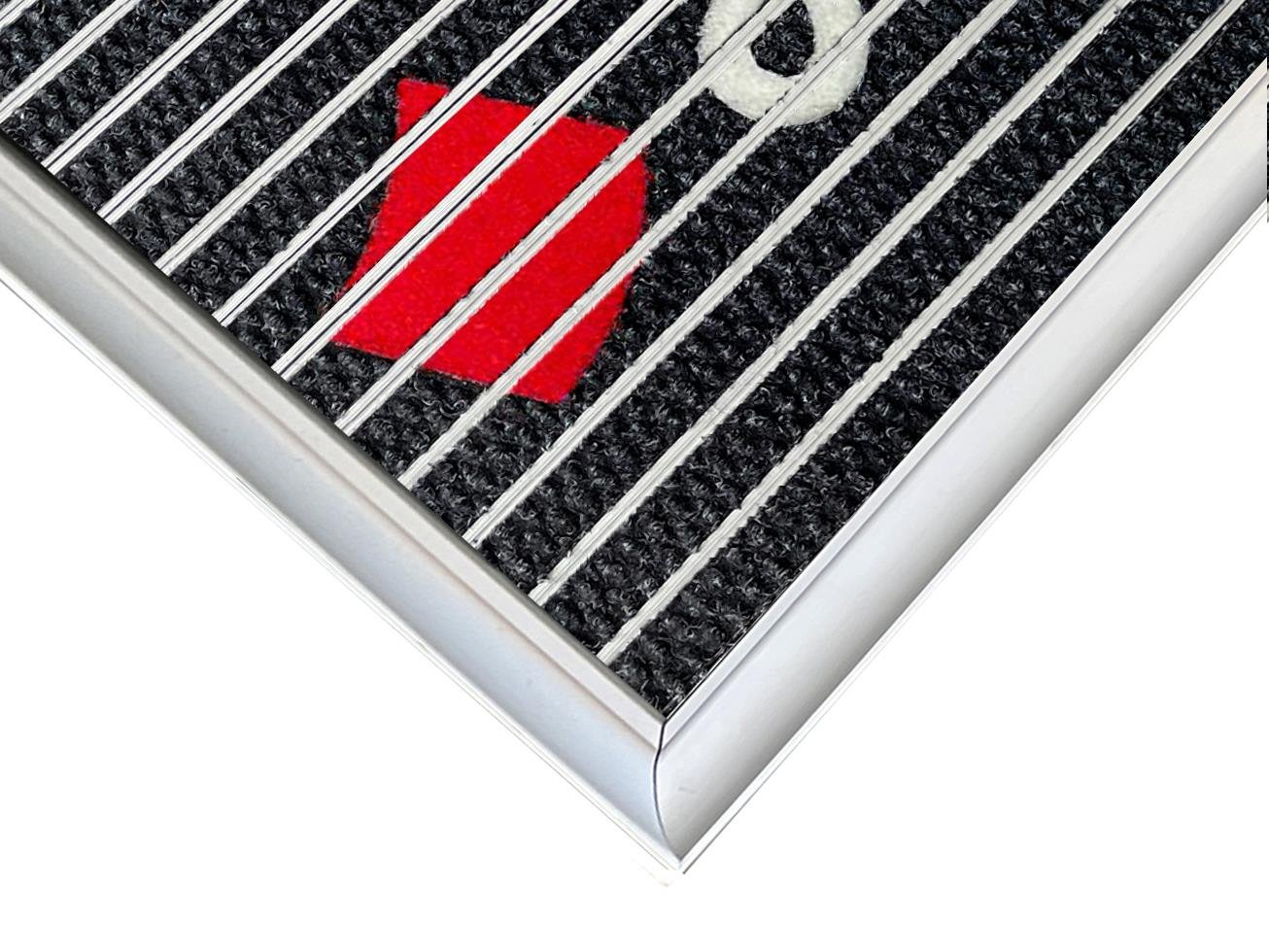 20mm Logolu Çoklu Profil Alüminyum Paspas Çerçeveli