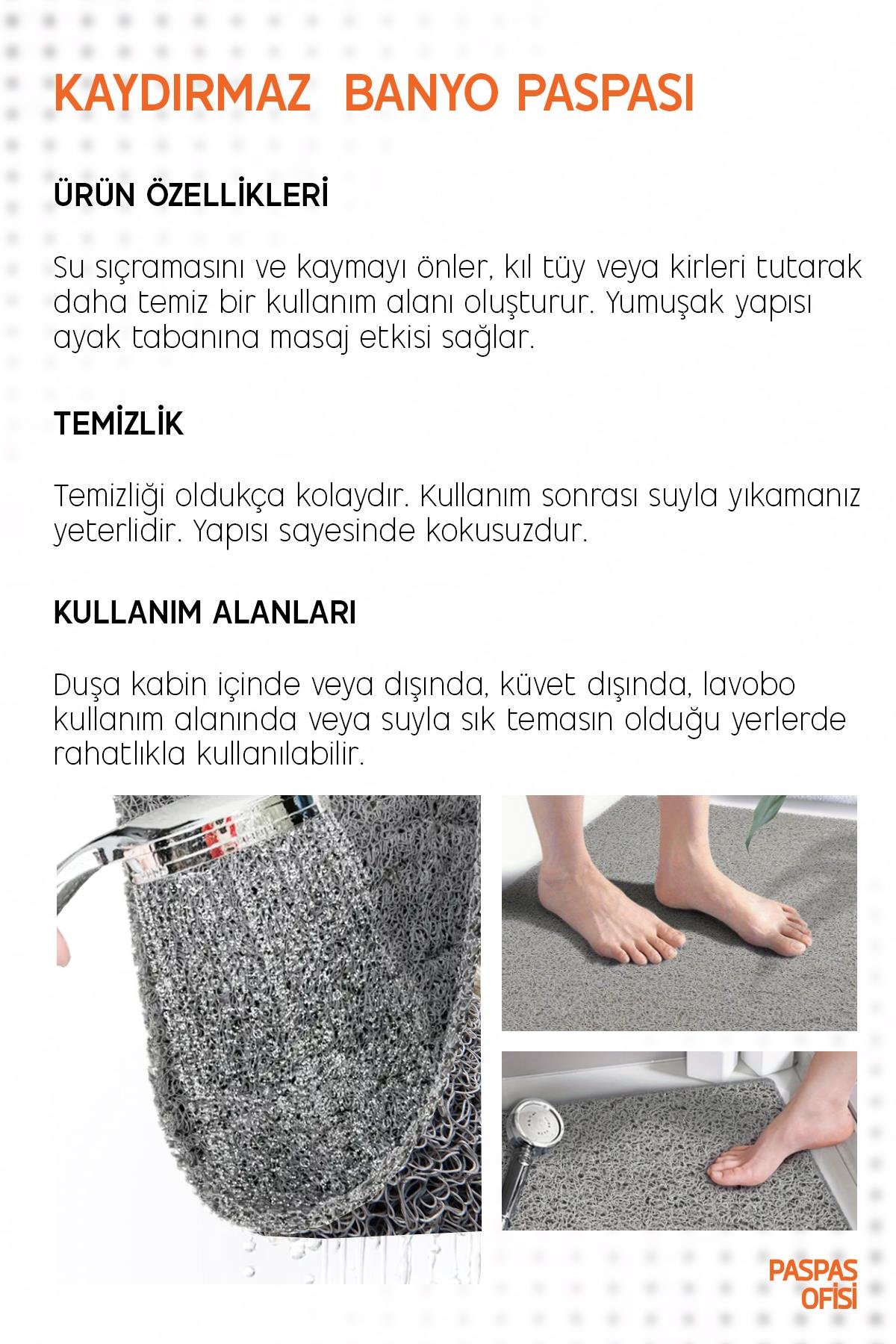Banyo Paspası Su Sıçratmaz Kayma Önleyici