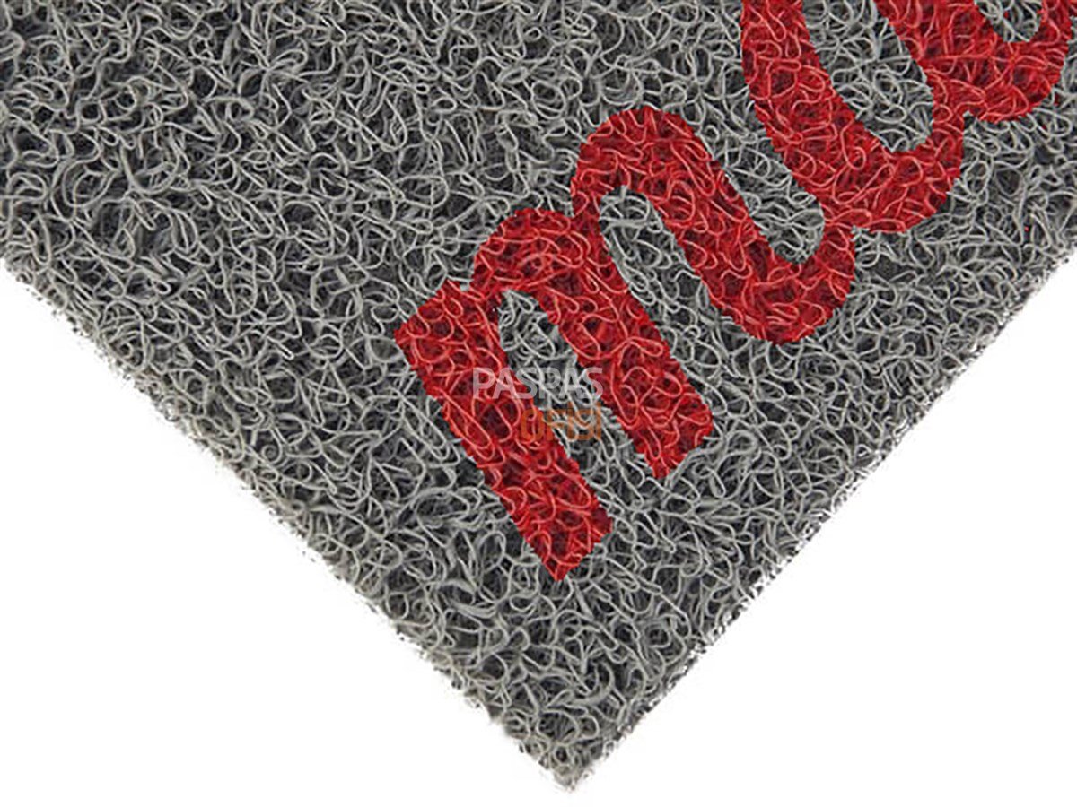 Baskılı İşyeri Paspası Özel Tasarım Logolu Kıvırcık Halı