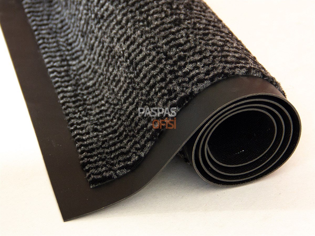 Gri Çizgili Siyah Nem Alıcı Paspas