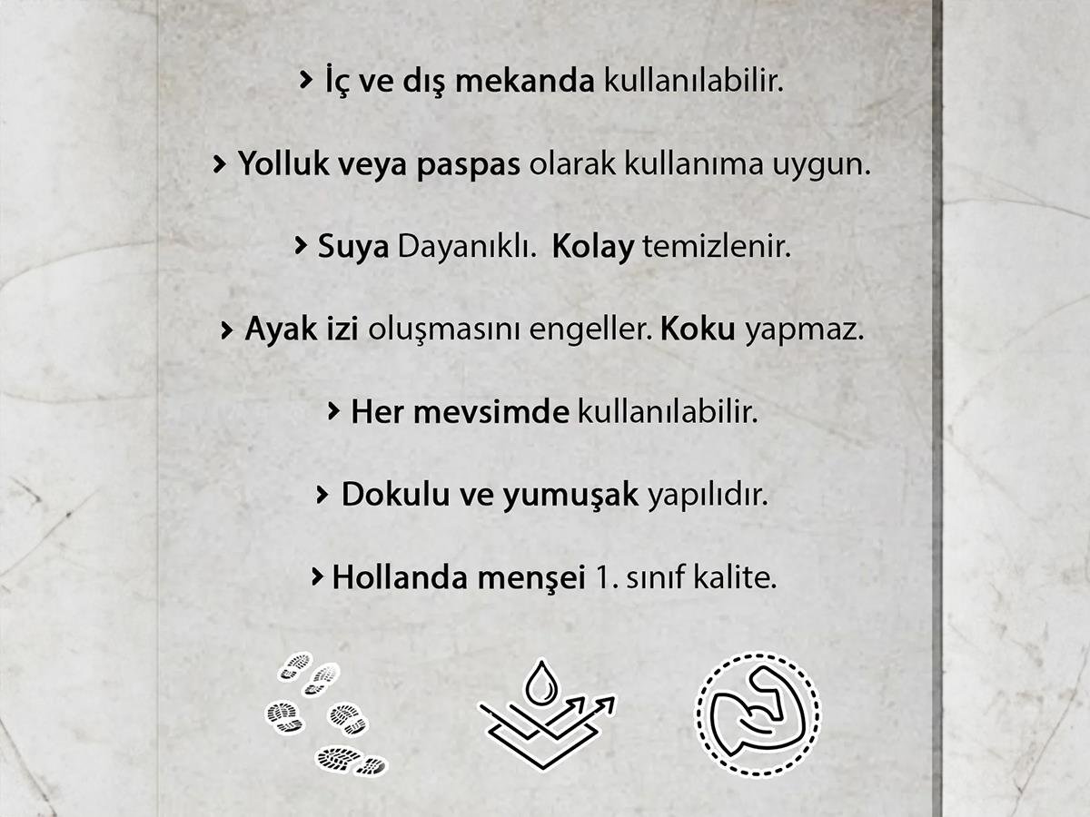 Gri İş Yeri Paspası Kapı Önü Paspası Dış Mekan Paspası