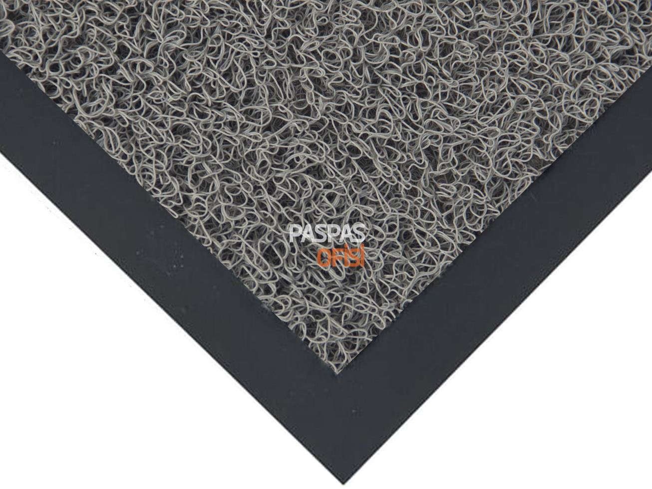 Gri Kıvırcık Paspas Kauçuk Rampalı