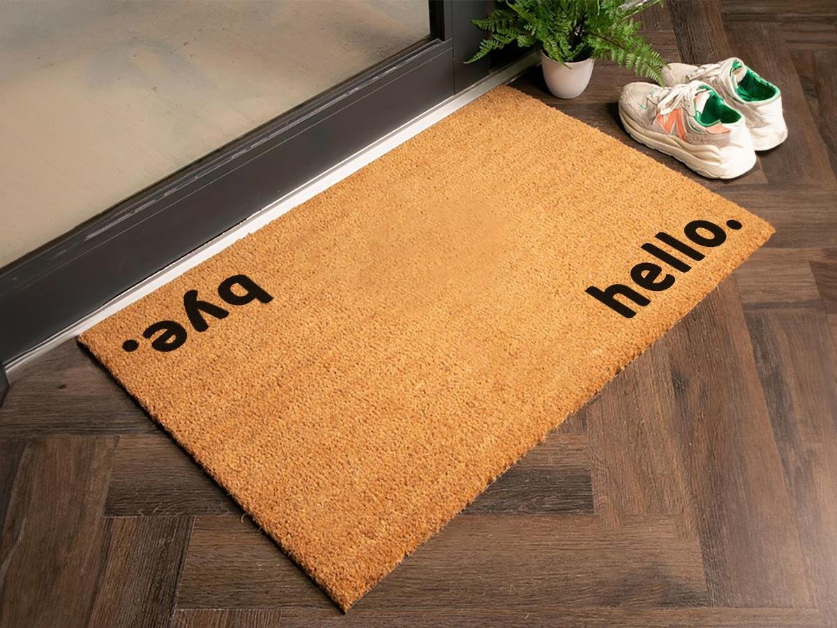 Hello Bye Yazılı Koko Paspas Ev Ve Ofis Kapı Önü Paspası